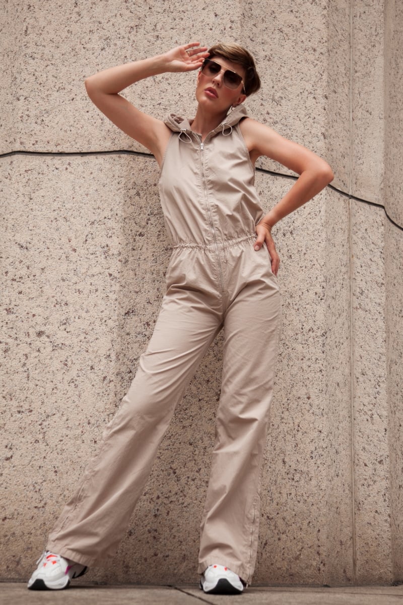 Shanghai downtown minimalistic photography of a beautiful woman AlCl04